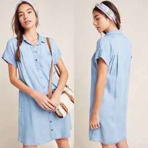 Anthro Cloth & Stone Janine Chambray Shirt Dress